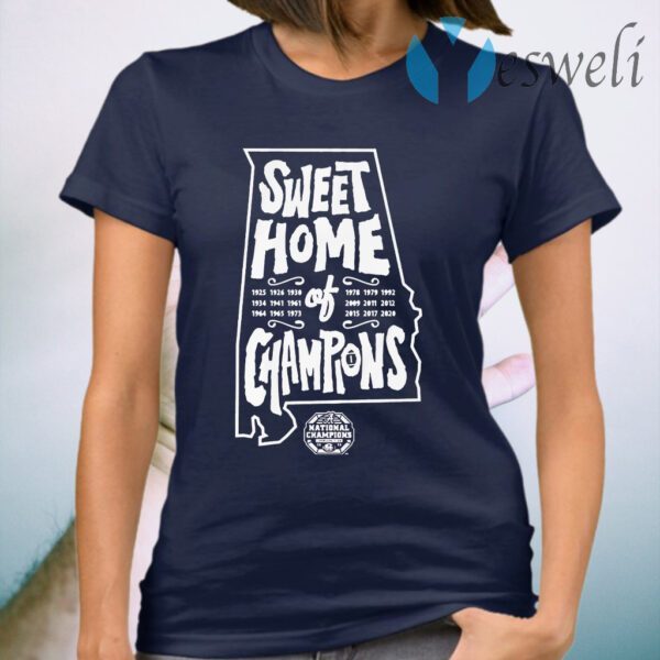 Alabama football sweet home of champions T-Shirt