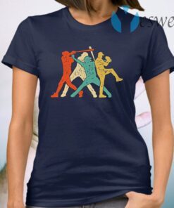 Baseball Roles Retro Silhouette T-Shirt