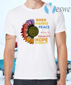 Biden Harris Peace Love Equality Hope Diversity Biden Harris 2020 T-Shirts