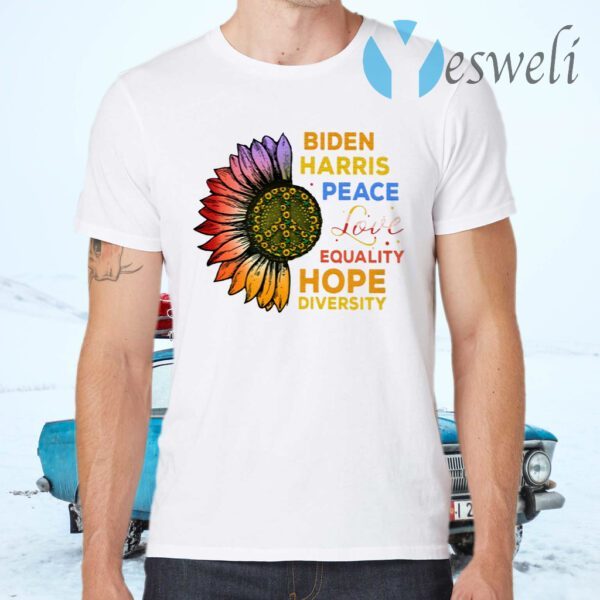 Biden Harris Peace Love Equality Hope Diversity Biden Harris 2020 T-Shirts