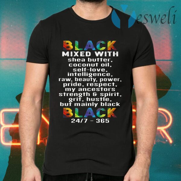 Black Mixed with Shea Butter Coconut Oil Self-Love T-Shirt
