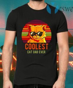 Coolest Cat Dad Ever Vintage T-Shirts