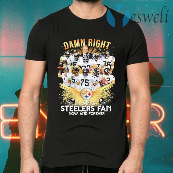 Damn right I am a Pittsburgh Steelers Fan now and forever Diamond T-Shirts
