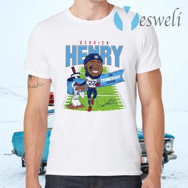 Derrick Henry Caricature Throwback T-Shirts