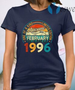 Distressed Vintage Awesome Since February 1996 25 Years Old T-Shirt