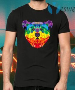Geometric Bear Lgbt Rainbow T-Shirts