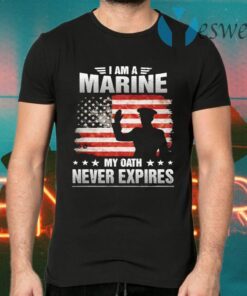 I Am A Marine My Oath Never Expires American Flag Veteran T-Shirts