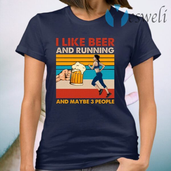 I Like Beer And Running T-Shirt