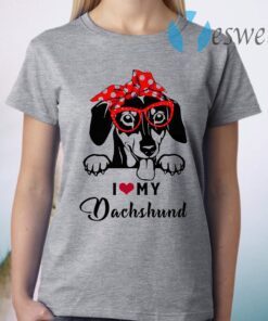 I Love Dog Dachshund T-Shirt