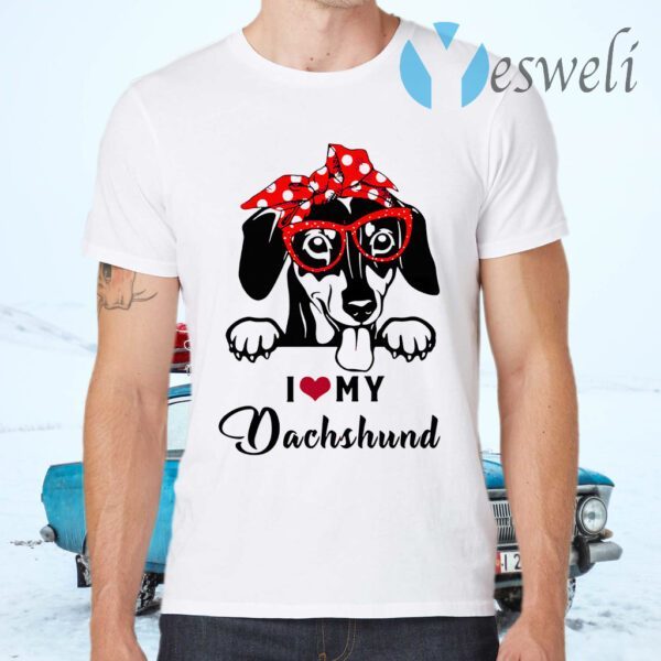 I Love Dog Dachshund T-Shirts