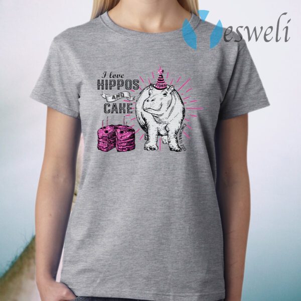 I love hippos and cake T-Shirt