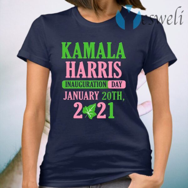 Kamala Harris Inauguration Day 2021 Green And Pink T-Shirt