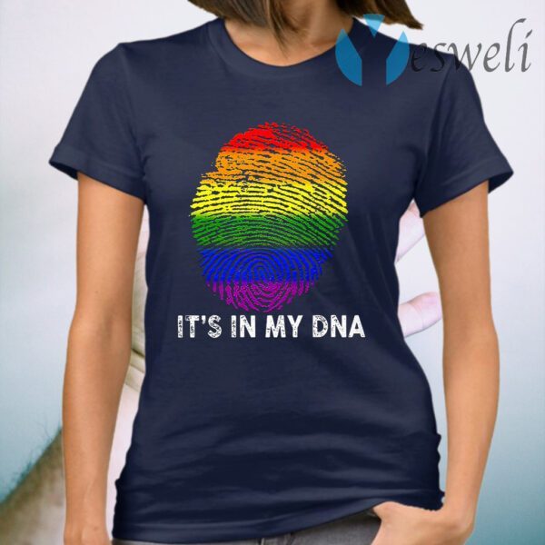 LGBT Finger Print It's In My Dna T-Shirt