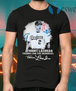 Los Angeles Dodgers Tommy Lasorda thanks for the Memories signatures T-Shirts
