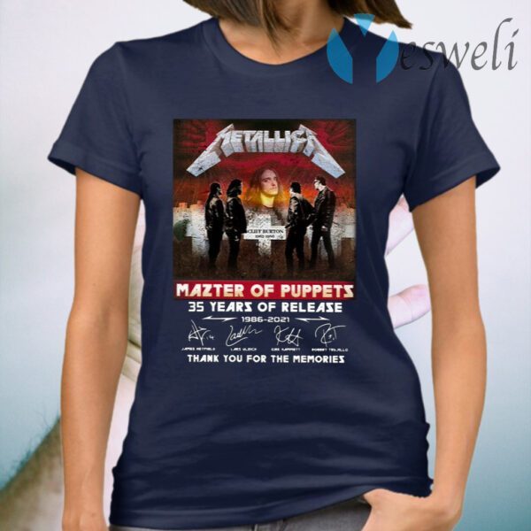 Metallica Master Of Puppets 35 Years Of Release Thank You For The Memories T-Shirt