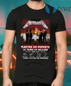 Metallica Master Of Puppets 35 Years Of Release Thank You For The Memories T-Shirts