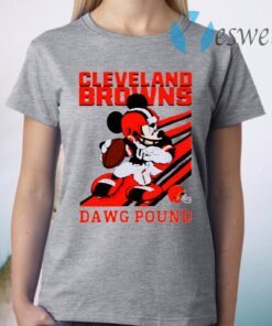 Mickey Mouse Cleveland Browns Dawg Pound T-Shirt