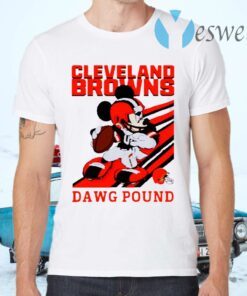 Mickey Mouse Cleveland Browns Dawg Pound T-Shirts