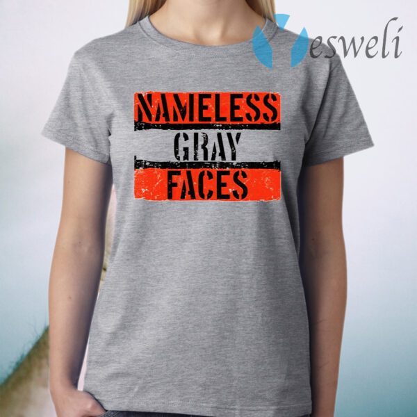 Nameless Gray Faces T-Shirt