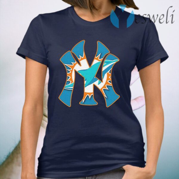 New York Yankees Miami Dolphins T-Shirt