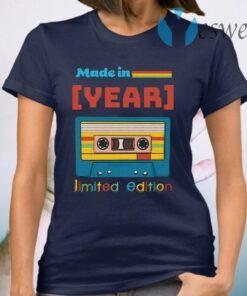 Personalized Made In Limited Edition Birthday Cassette Tape T-Shirt