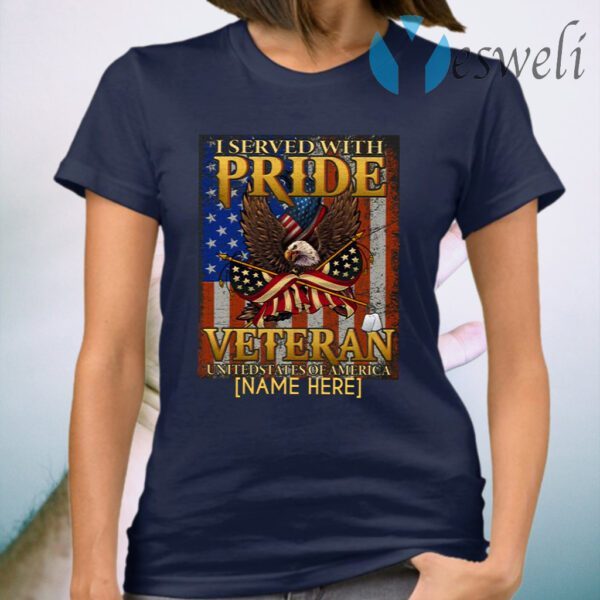 Personalized Veteran American Flag Eagle T-Shirt