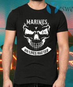 Skull Marines No Lives Matter Graphic T-Shirts