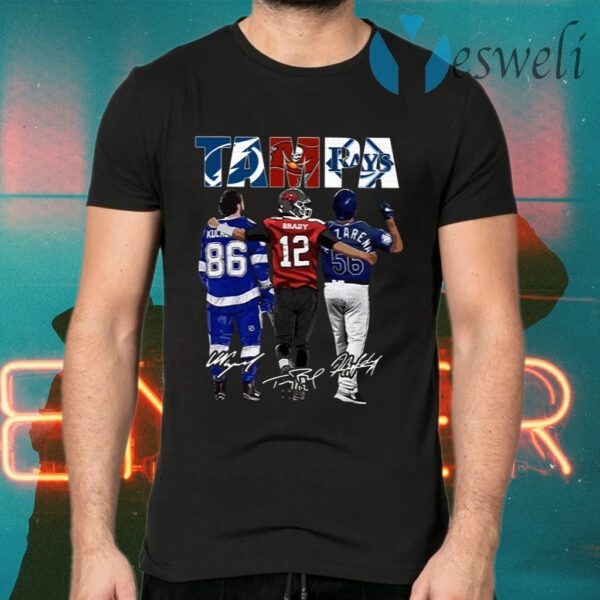 Tampa Bay Rays Nikita Kucherov Tom Brady Randy Arozarena Signatures T-Shirt