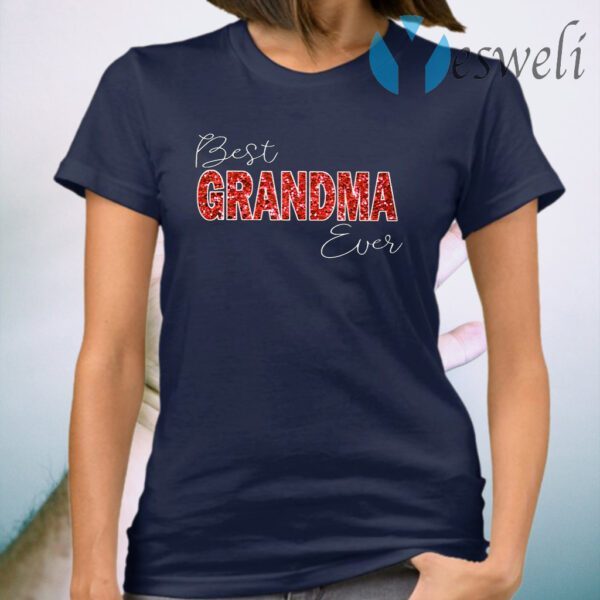 Womens Best Grandma Ever Boy Girl Matching Family T-Shirt