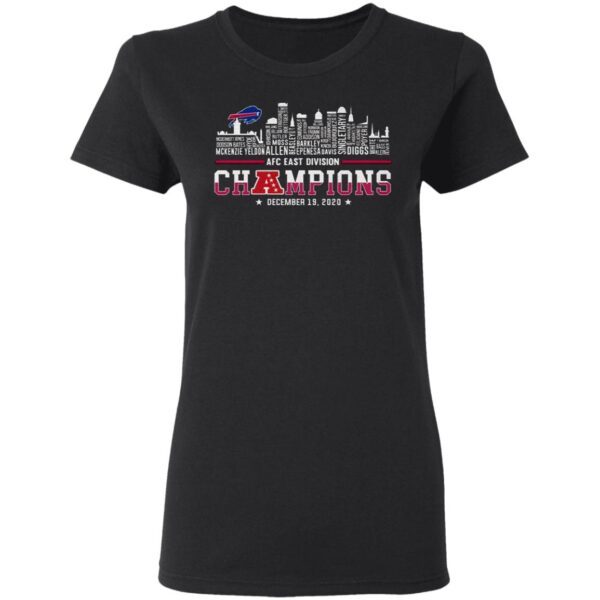 Awesome Buffalo Bills AFC East Division Champions 2020 Name Players T-Shirt