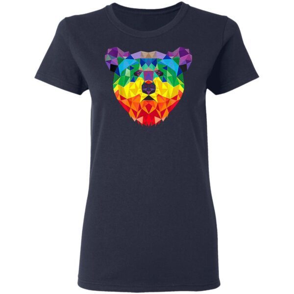 Geometric Bear Lgbt Rainbow T-Shirt