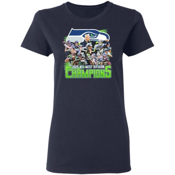 Seattle Seahawks 2020 NFC west division Champions signatures T-Shirt