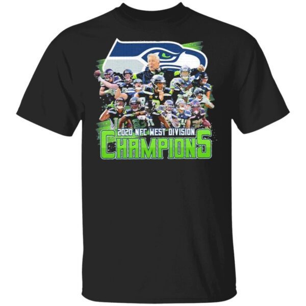 Seattle Seahawks 2020 NFC west division Champions signatures T-Shirt