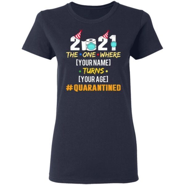 2021 The One Where Name Turns Age Quarantined Personalized T-Shirt