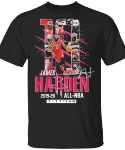 13 James Harden Rockets 2019 2020 all NBA fistteam signature T-Shirt