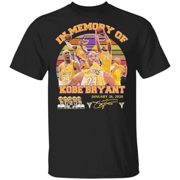In Memory of Kobe Bryant January 26 2020 signature vintage T-Shirt