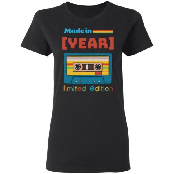 Personalized Made In Limited Edition Birthday Cassette Tape T-Shirt