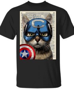 Cat Captain America T-Shirt