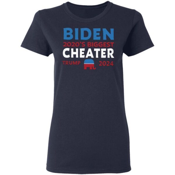 Biden 2020 Biggest Cheater Trump 2024 T-Shirt