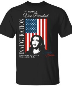 Inauguration 2021 Souvenir First Female Vp Harris Biden American Flag T-Shirt