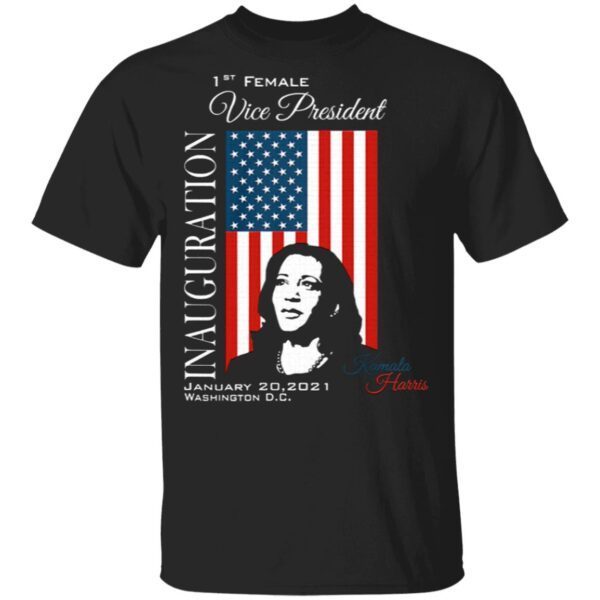 Inauguration 2021 Souvenir First Female Vp Harris Biden American Flag T-Shirt