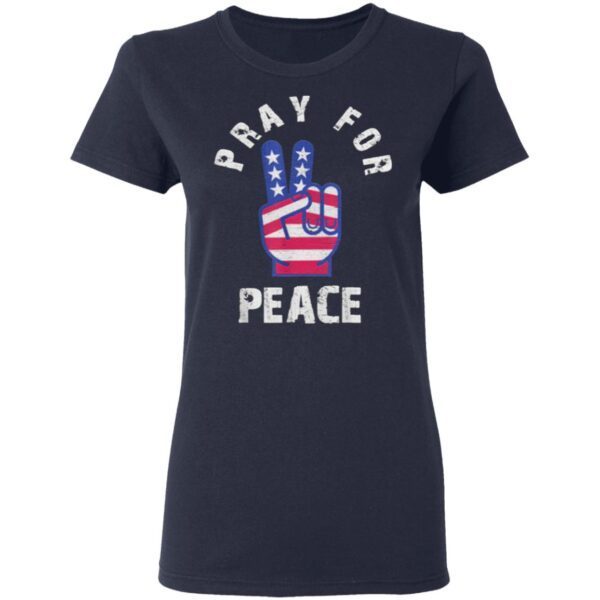 Patriotic Peace symbol Pray for Peace Bible Verse Vintage T-Shirt