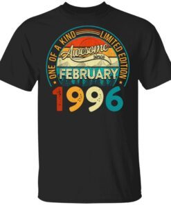 Distressed Vintage Awesome Since February 1996 25 Years Old T-Shirt