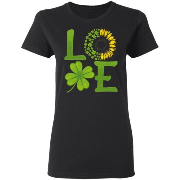 Happy Saint Paddy Sunflower Shamrock Gift T-Shirt