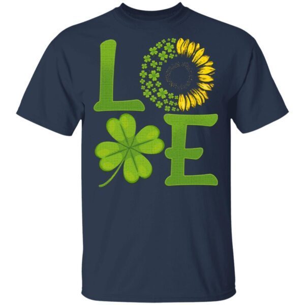 Happy Saint Paddy Sunflower Shamrock Gift T-Shirt
