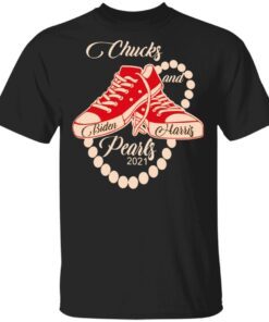 Chucks and Pearls Joe Biden and Kamala Harris 2021 T-Shirt