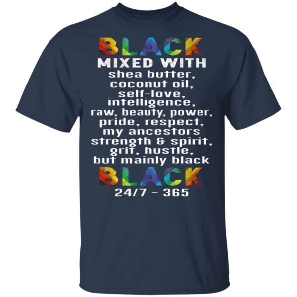 Black Mixed with Shea Butter Coconut Oil Self-Love T-Shirt