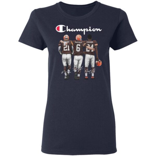 Cleveland browns champion ward and mayfield and chubb signature T-Shirt