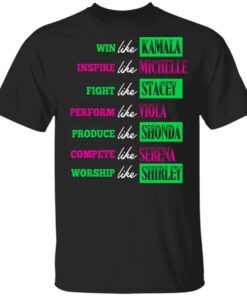 Win Like Kamala Inspire Like Michelle Powerful Leader T-Shirt