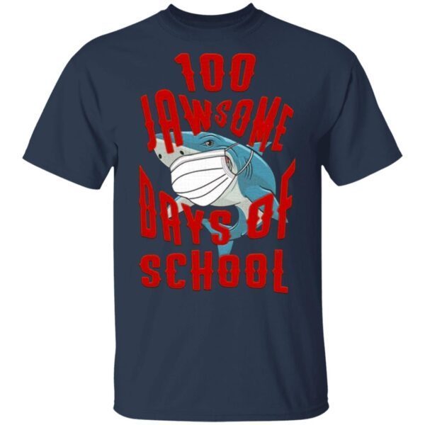 Shark Wearing Mask 100 Jawsome Days of School Youth T-Shirt